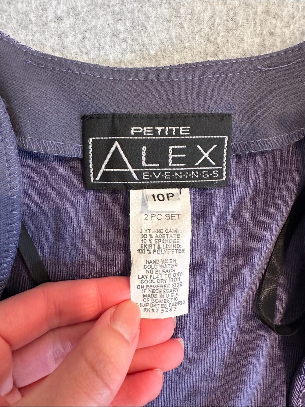 Alex Evenings Lavender Purple Maxi Skirt Set - Picture 4 of 8